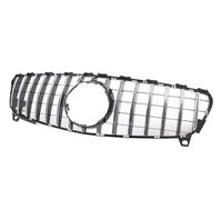 Rejilla Frontal Para Benz Clase A W176 A250 A200 A45 Para AMG 2016-2018 GT Style Car Parachoques Delantero Racing Grille Capó(Plata)