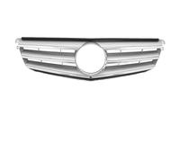 Rejilla Frontal Para Benz Clase C W204 2007-2014 C180 C200 C250 C300 Para AMG Para GT Diamond Tuning Grille Parachoques Delantero Parrilla Hood Grill Coche Parrilla(Sport-Chrome Silver)
