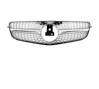 Rejilla Frontal Para Benz Clase C W204 2007-2014 C180 C200 C250 C300 Para AMG Para GT Diamond Tuning Grille Parachoques Delantero Parrilla Hood Grill Coche Parrilla(Diamonds-Silver)
