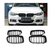 Rejilla Frontal Para Serie 3 Para F30 Para F31 Para F35 2012-2017 Parrilla Delantera Automóvil Deportiva Parrillas Radiador Parachoques Doble Listón(3color)