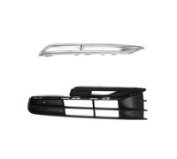 Rejilla Frontal Para VW Phaeton 2011-2013 Rejillas Antiniebla Delanteras Izquierda Y Derecha Parachoques Coche Marco Antiniebla Rejillas Parrilla 3D0853665J 3D0853666J Rejilla Radiador(Right with Silv