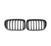 Rejilla Frontal Para X3 F25 10-2013 Parrillas Capó Parachoques Delantero Diamantes Parrillas Carreras Superiores Estilo Línea Simple Doble Coche Parrilla(Single-Matte Black)
