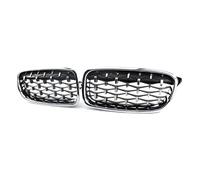 Rejilla Frontal Parrilla Parrilla Delantera Doble Línea Para 3 Series F30 F31 F35 2011-2019 Diamond Grill Rejillas Parachoques Delantero(Sliver)