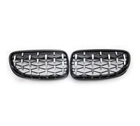 Rejilla Frontal Rejilla De Riñón Delantera Cromada Negra Meteor Para E92 E93 LCI 2 Puertas 2010-2012 Rejillas Parachoques Delantero(Black silver)
