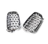 Rejilla Frontal Rejilla Delantera Tipo Diamante Cromada Negra Para X5 E70 X6 E71 07-2013 51137157687 51137157688 51137185223 Coche Parrilla(Silver Frame)