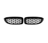 Rejilla Frontal Rejilla Forma Diamante Riñón Para Serie 4 Parrillas Malla Parachoques Delantero 2014-2017 Rejillas Parachoques Delantero(Negro)