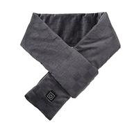 Rejilla impresa bufanda térmica invierno bufanda caliente bufanda eléctrica de tres velocidades, regulación USB, calefacción cervical, cojín calefactor JFn142 (negro, talla única)