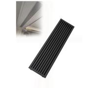 Rejilla lineal de ventilación de CA, registro de marco estrecho de ABS de 1,5/2 cm(Black,400x125 mm)