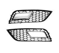 Rejilla Luz Antiniebla Rejilla De Faros Antiniebla Delanteros Tipo Panal Para A4 B8.5 2013-2016(Chrome Silver)