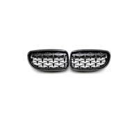 Rejilla Malla Parrillas diamante para E90, E91, 318i, 320i, 325i 328i, parrillas riñón para parachoques delantero, parrillas de carreras, 2009-2012 Racing Grill(Negro brillante)