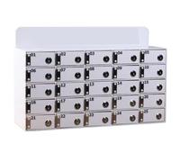 Rejilla Mueble Celular Blanco Taquillas Teléfonos Móviles para Empleados del Departamento Clases Escolares Gabinete Teléfono Móvil De 25 bits con Cerradura De Puerta.