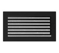 Rejilla Negra con persianas, 17 x 30 cm KRATKI