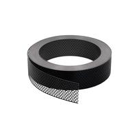 Rejilla para aleros 60m x 80mm Negro Rejilla para aleros de aluminio, tira de ventilación para una ventilación óptima de la fachada y el tejado