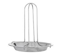 Rejilla para asador de pollo, soporte para parrilla engrosada, portátil, plegable, Vertical, de acero inoxidable, para barbacoa de acampada al aire