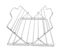 Rejilla para Asar Ajustable, Soporte para Asar Pavo de Acero Al Carbono Engrosado, Rejilla Plegable Antiadherente para Horno con Marco Reforzado, para Costillas de Pollo, Pescado