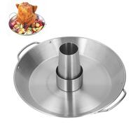 Rejilla para asar pollo, lata de cerveza de acero inoxidable 430, soporte para sartén para asar pollo, herramienta reutilizable para asar en casa para pato y pavo de 3 a 6 libras