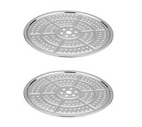 Rejilla para conservas de olla a presión, rejilla para conservas de acero inoxidable, bandeja para cocinar al vapor para envasadoras a presión, cocinar tostadas y hornear, 2 piezas de 32 cm para coci