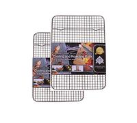 Rejilla Para Enfriar y Hornear de Acero Inoxidable, Parrilla Para Horno Para La Mayoría de Bandejas de Horno - Bandeja Para Galletas y Bizcochos, Utensilios de Repostería - 21,6 cm x 30,48 cm (2 PACK)