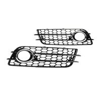 Rejilla Para Faros Antiniebla Delanteros Para A4 B8 S-L S4 Modelos Renovados 2008-2012(Chrome Silver)