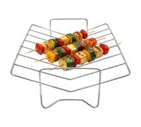 Rejilla para - Herramienta de cocina en forma de V de acero inoxidable 21 x 28,7 x 8 cm | Rejilla de , asador y rejillas de horno para verduras, carne, , interior y exterior,