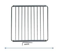 Rejilla para horno, rejilla para horno, rejilla de 230 - 400 x 230 mm, extensible y ampliable gracias a la rejilla adicional de 4 cm, cromada