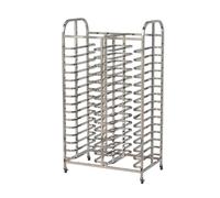 Rejilla para Pan Comercial de 30 estantes, estantes Abiertos, Almacenamiento móvil para Hornear Masa y Pizza, Ideal para Levar Pan y de fácil Acceso, Equipo de Cocina Resistente