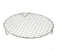Rejilla para parrilla de barbacoa para freidora de aire construida con material de acero inoxidable, perfil redondo para una distribución constante del calor durante la cocción (25 cm)