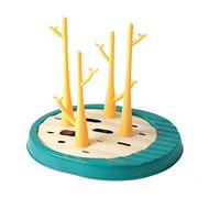 Rejilla Para Secar Biberones, Soporte De Drenaje Reutilizable Para Biberones Con Bandeja De Goteo Desmontable Rejilla Para Secar Bebés Ideal Para Biberones Tetinas Tazas Accesorios Para Bebés(Verde)