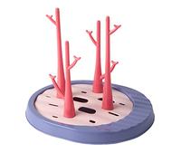 Rejilla Para Secar Biberones, Soporte De Drenaje Reutilizable Para Biberones Con Bandeja De Goteo Desmontable Rejilla Para Secar Bebés Ideal Para Biberones Tetinas Tazas Accesorios Para Bebés(Púrpura)