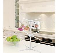 Rejilla para Secar Pasta, Rejilla para Secadora Rejilla para Secar Pasta Diseño Plegable Soporte para Secar Al Aire Pastel Diseño de 3 Capas con 4 Brazos de Secado en Cada Nivel