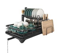 Rejilla Para Secar Platos - Rejillas Para Platos De 2 Niveles Ṕara Encimera De Cocina | Organizadores Y Almacenamiento Ďe Utensilios Y Tazas P̀ara Mostrador Đe Cubiertos, Apartamento, Restaurante,