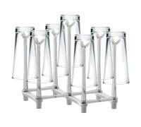 Rejilla para secar tazas,Rejilla para secar tazas para mostrador,Soporte para escurridor de botellas deportivas | Soporte para escurridor de botellas de vidrio para beber, estante reutilizable ajustab