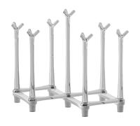 Rejilla para secar tazas: soporte para tazas y botellas para cocina y encimera, rejilla para platos reutilizable ajustable con base antideslizante | Organizador de cocina que ahorra espacio, estación