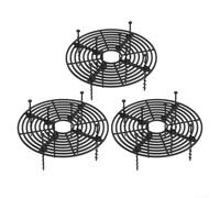 Rejilla para tapa de maceta con estacas para asegurar la tierra superior de las plantas en maceta de ser excavada por mascotas o niños (negro-l)