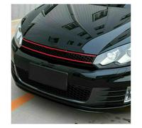 Rejilla Parachoques 5 Piezas para VW para Golf 6 7 para Tiguan Polo para GTI Rejilla Delantera Capó Coche Pegatina Reflectante Raya Decoración Exterior Coche Calcomanía Rejilla Radiador(Rojo)