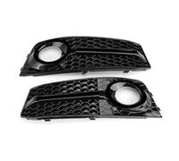 Rejilla Parachoques Central Delantero Par Rejillas Parachoques Delantero Para A4 B8 2009-2011 Rejilla Malla Tipo Panal Cubierta Envolvente Para Luz Antiniebla(Negro brillante)