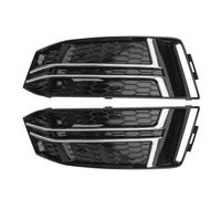 Rejilla Parachoques Central Delantero Para A4 B9 2016 2017 2018 Parrilla Coche 8W0807681F 8W0807682F 1 Par Cubierta Luz Antiniebla Delantera Parachoques(A)