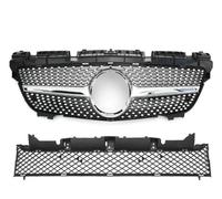 Rejilla Parachoques Central Delantero Rejilla Entrada Delantera Deportiva Para Mercedes R172 Para Benz SLK 2011-2015 Malla Para Capó Carreras Para Diamond GT St(Silveny3)