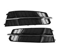 Rejilla Parachoques Delantero Par Cubiertas Rejilla Antiniebla Para Parachoques Delantero Para A6 Para C7 2014 2015 2016 2017 2018 A6L 4G0807681AN Parrilla Delantera Coche(With Chrome)