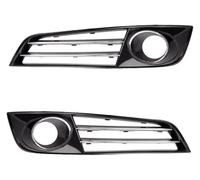 rejilla parachoques Para A8L A8 D4 2010 2011 2012 2013 Parachoques Antiniebla Rejilla Coche Lado Izquierdo Derecho Cubierta Delantera Cromada(1 Pair With Hole)