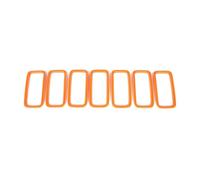 Rejilla Parachoques Para Jeep Para Renegade 2019 Up Parrilla Radiador | ABS Rejilla Delantera Decoración Parachoques Cubierta Anillo Pegatinas Embellecedoras Estilo Exterior(Naranja)