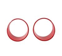 Rejilla Parachoques Para Jeep Para Wrangler JL JT Parrilla Radiador | Para Gladiator 2018 Up Faro Delantero Cubierta Circular Adornos Rejilla Pegatinas Lámpara Exterior(Red headlight)
