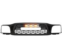 rejilla parachoques Parrilla Delantera Compatible Con Para Tacoma TRD 2001-2004 De Repuesto, Rejilla Parachoques Letras Y Luces LED Rejillas Frontales Radiador