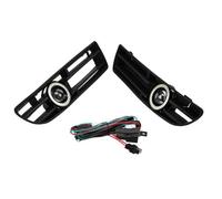 rejilla parachoques Rejillas Frontales de Radiador 1 Par Luces Antiniebla Lámpara Ojos Ángel Cubierta Parrilla De Parachoques Delantero Con Kit Cables Para Jetta Para Bora MK4 1999-2004