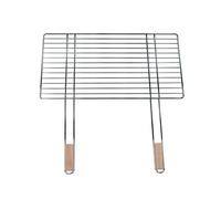 Rejilla parrilla Master Grill 68x40cm acero cromado con asas de madera MG254