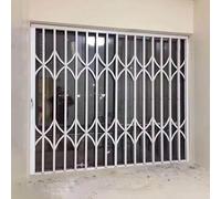 Rejilla plegable con cerradura para puertas correderas, barras de seguridad para ventanas, protección antirrobo para niños y mascotas (55 x 80 cm)