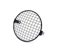 Rejilla Protección Faro Cubierta Faro Montaje Lateral Retro Protector Malla Red Faro Redondo Cubierta Protectora Universal 7" Motocicleta Protector Faros Cubierta(1)