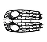 Rejilla protectora for faros antiniebla delanteros de coche, compatible con Audi A3 8P S-Line 2009-2012 8P0807681(Black Black Ring)