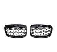 Rejilla Radiador 1 Par De Parrilla Riñón Diamante Carreras Para X5 X6 E70 E71 2008-2013 Parrillas Delanteras Estilo Coche Meteor Rejilla Paragolpes(Black)