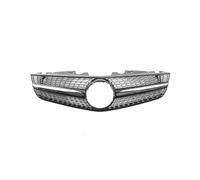 Rejilla Radiador Automóvil Para Mercedes Para Benz R230 Clase SL SL500 SL550 SL600 Rejilla Malla Para Parachoques Superior Color Parrilla Delantera Carreras(Black)
